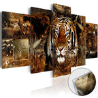 Golden Tiger Jungle Abstract Acrylic Print