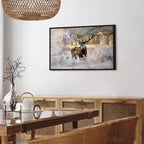 Winter Deer Landscape Canvas Print