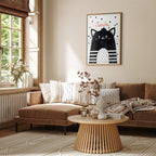 Smiling Cat Abstract Poster