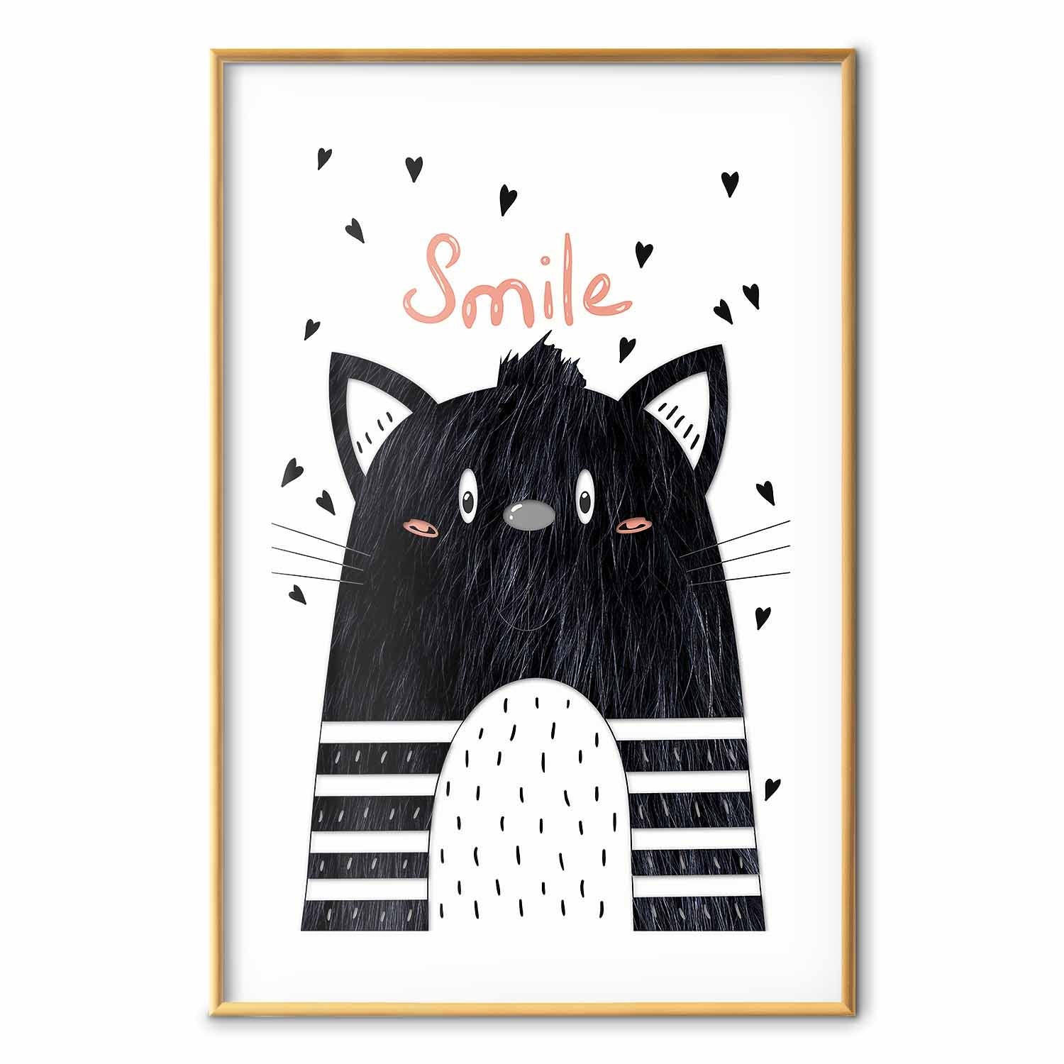 Smiling Cat Abstract Poster