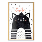 Smiling Cat Abstract Poster