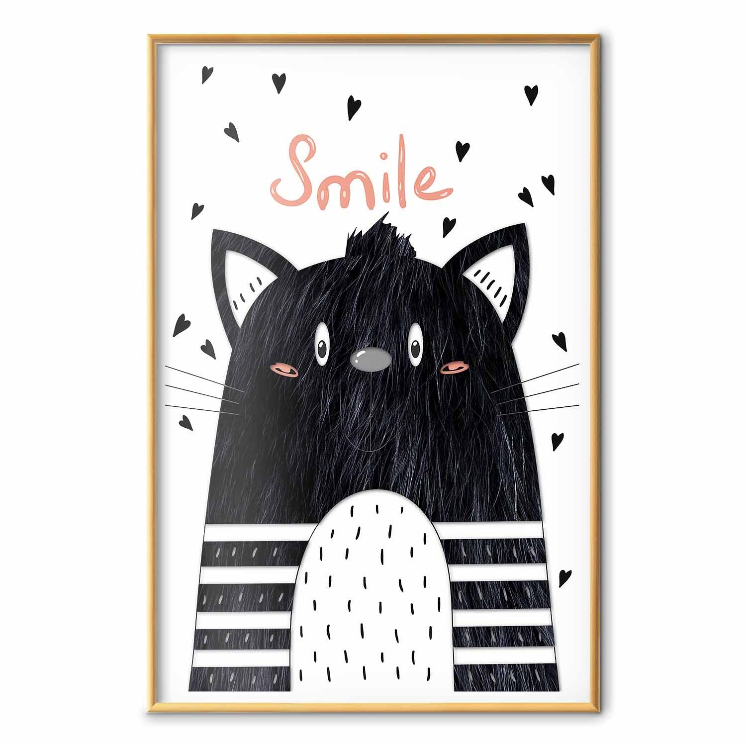 Smiling Cat Abstract Poster