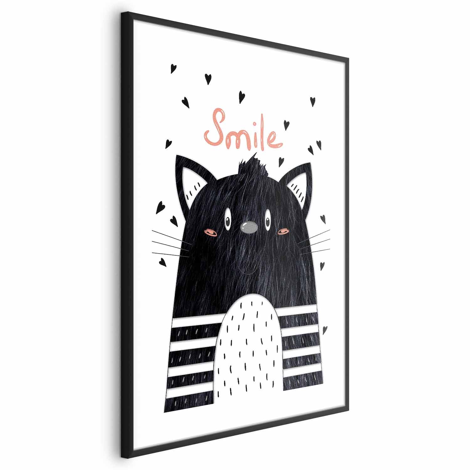 Smiling Cat Abstract Poster