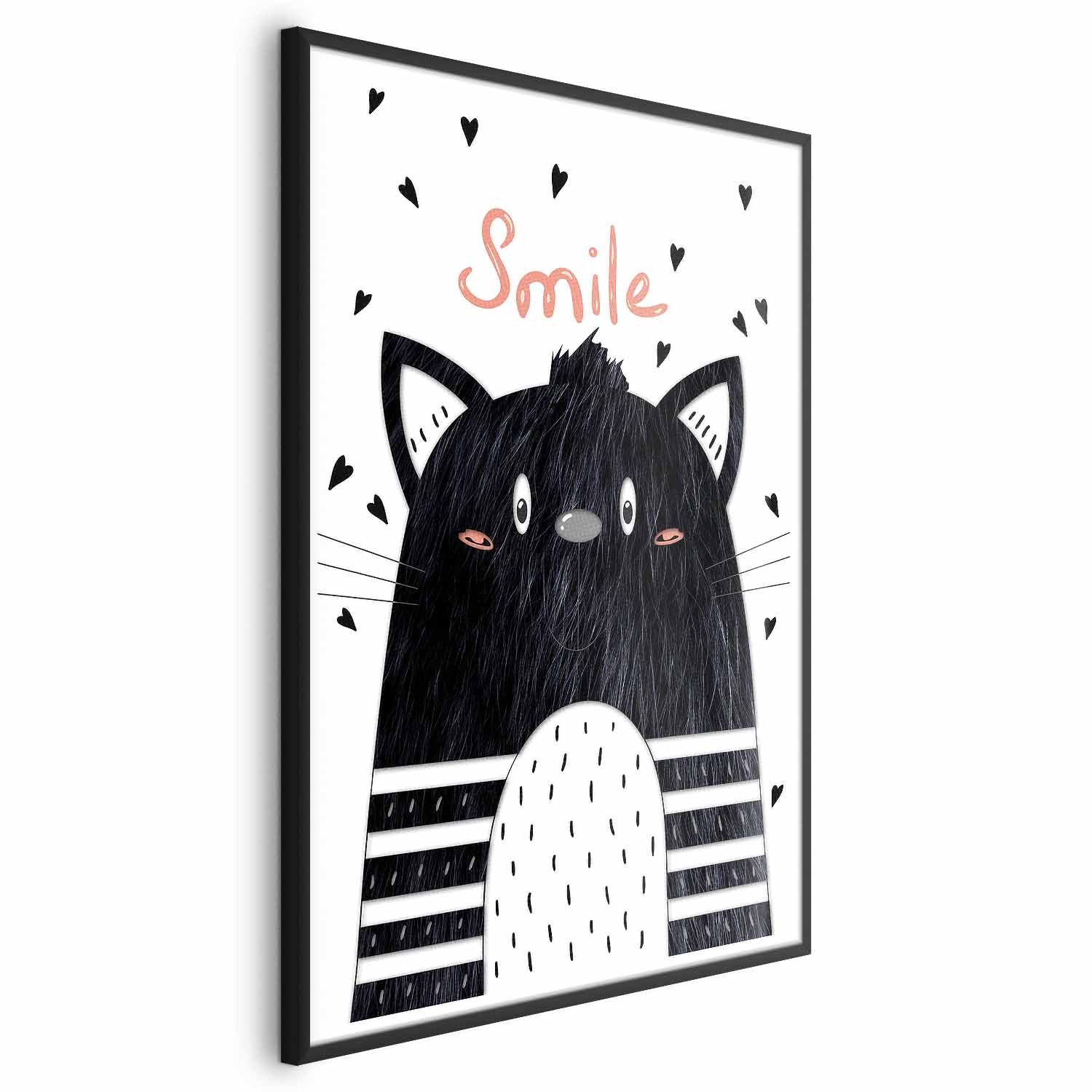 Smiling Cat Abstract Poster