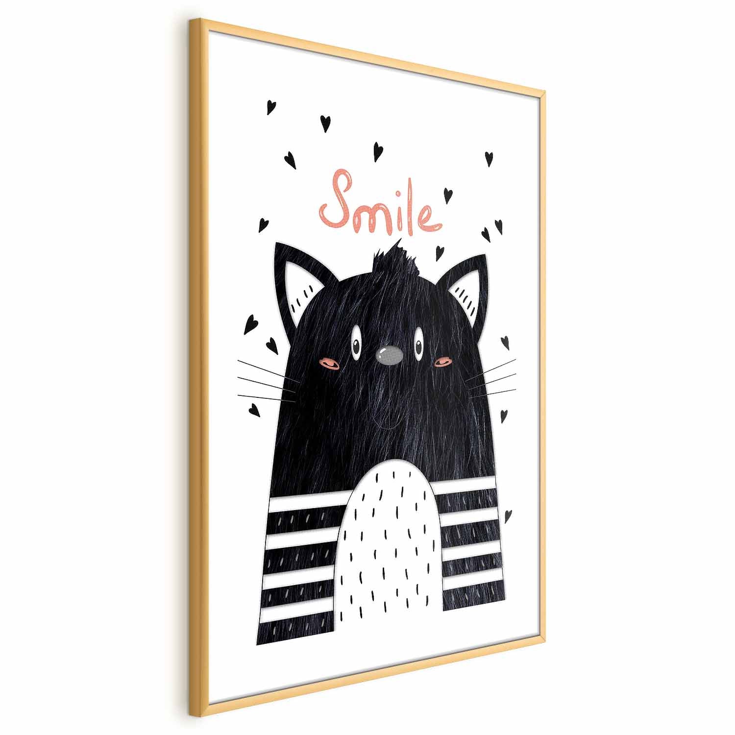 Smiling Cat Abstract Poster