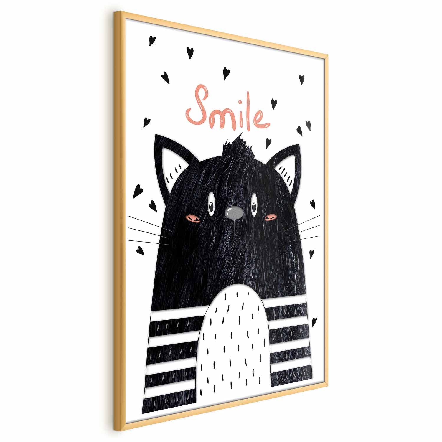 Smiling Cat Abstract Poster