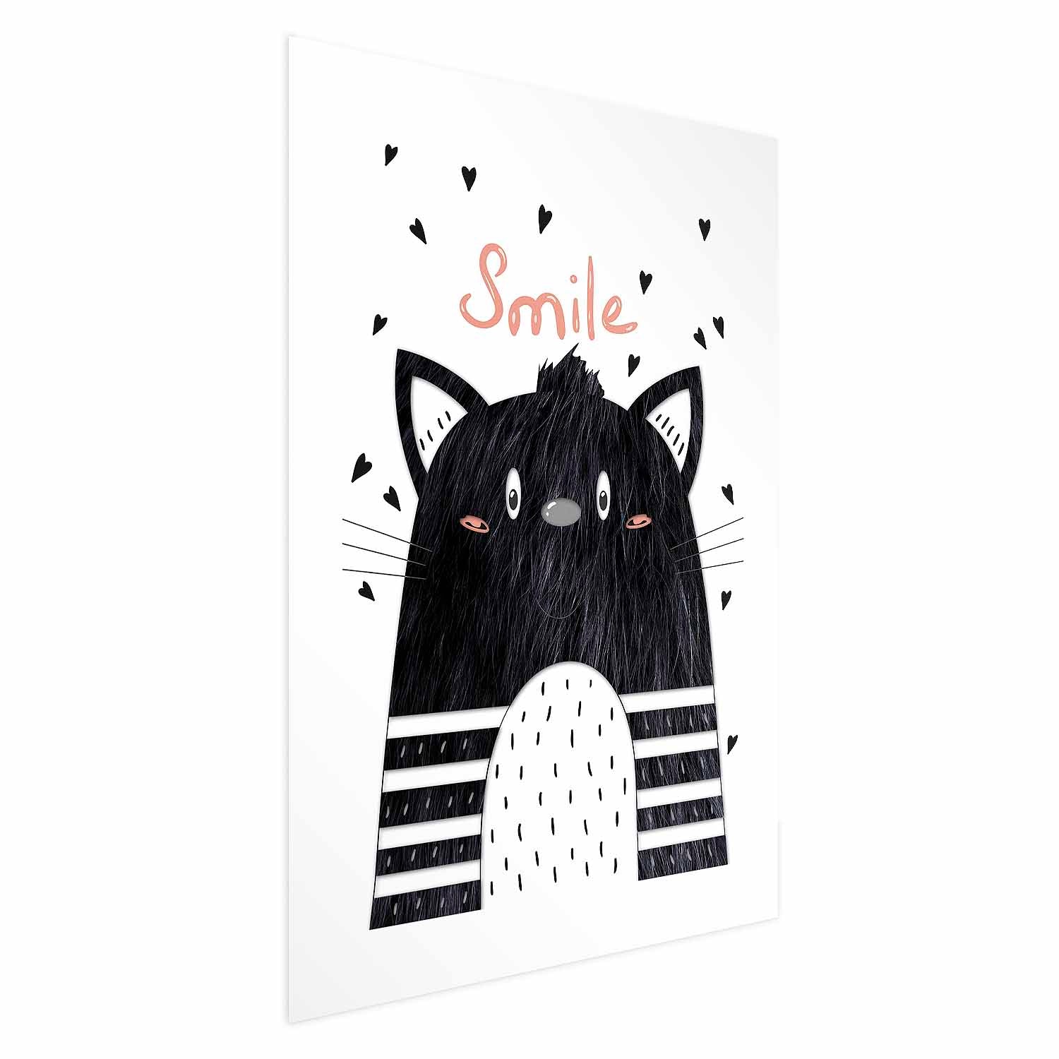 Smiling Cat Abstract Poster