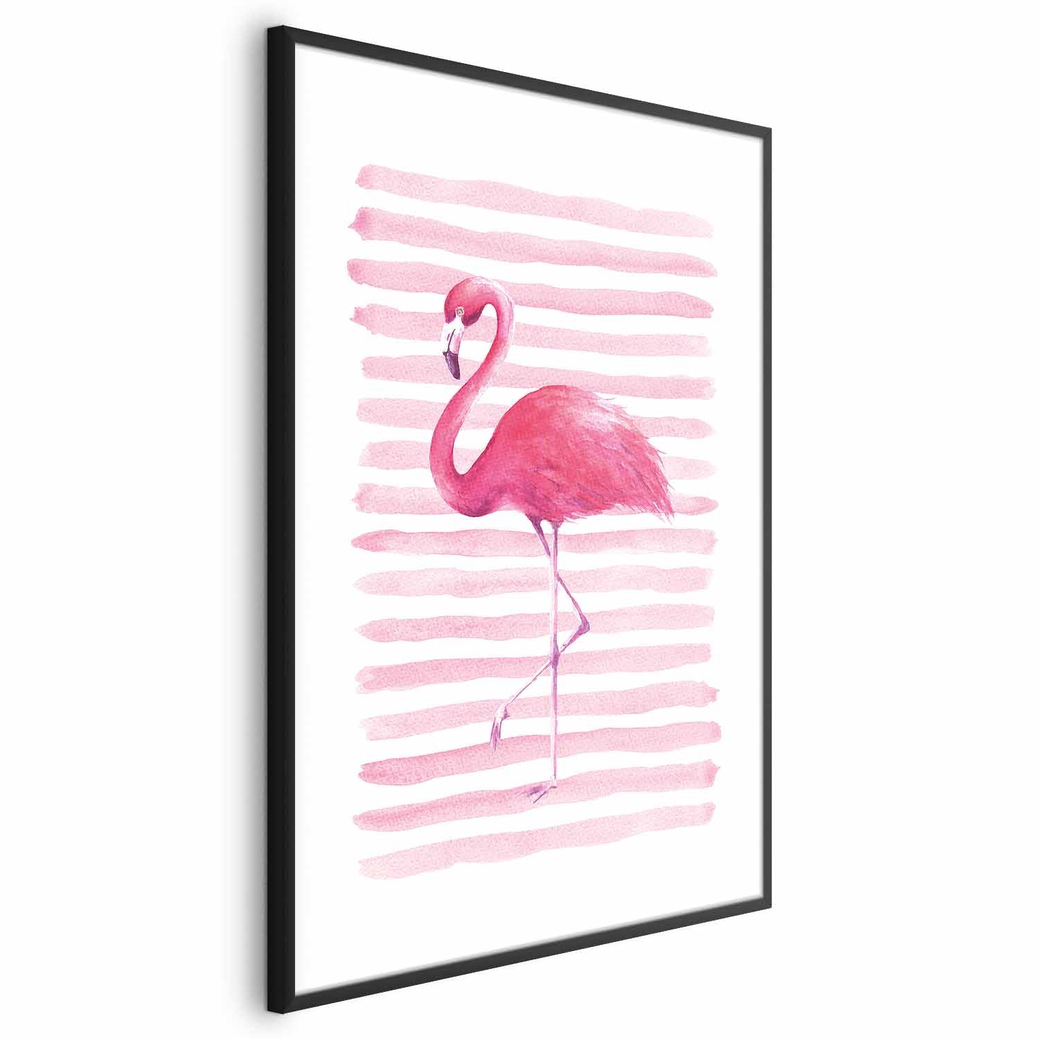 Flamingo Stripes Kids Poster