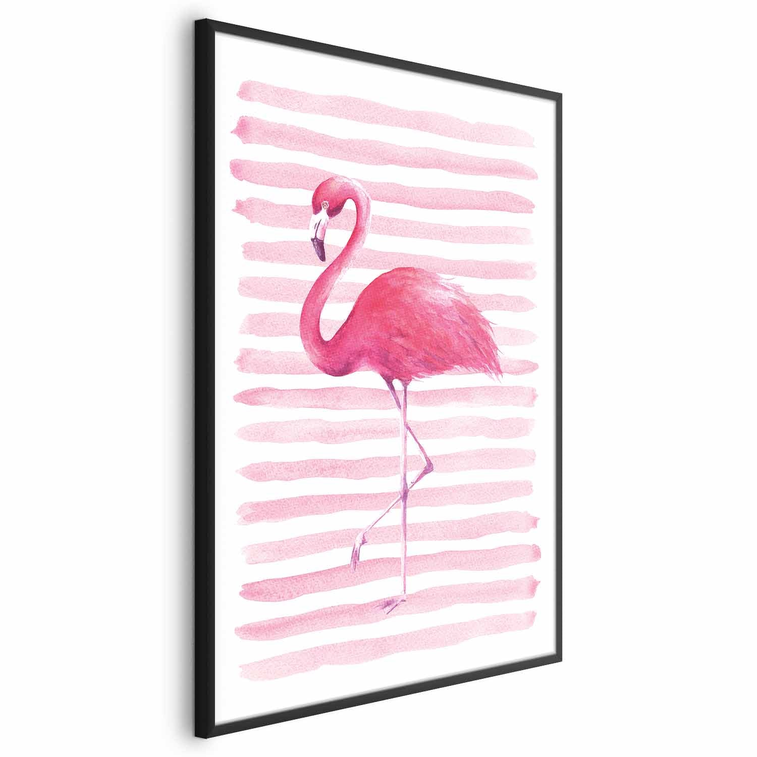 Flamingo Stripes Kids Poster