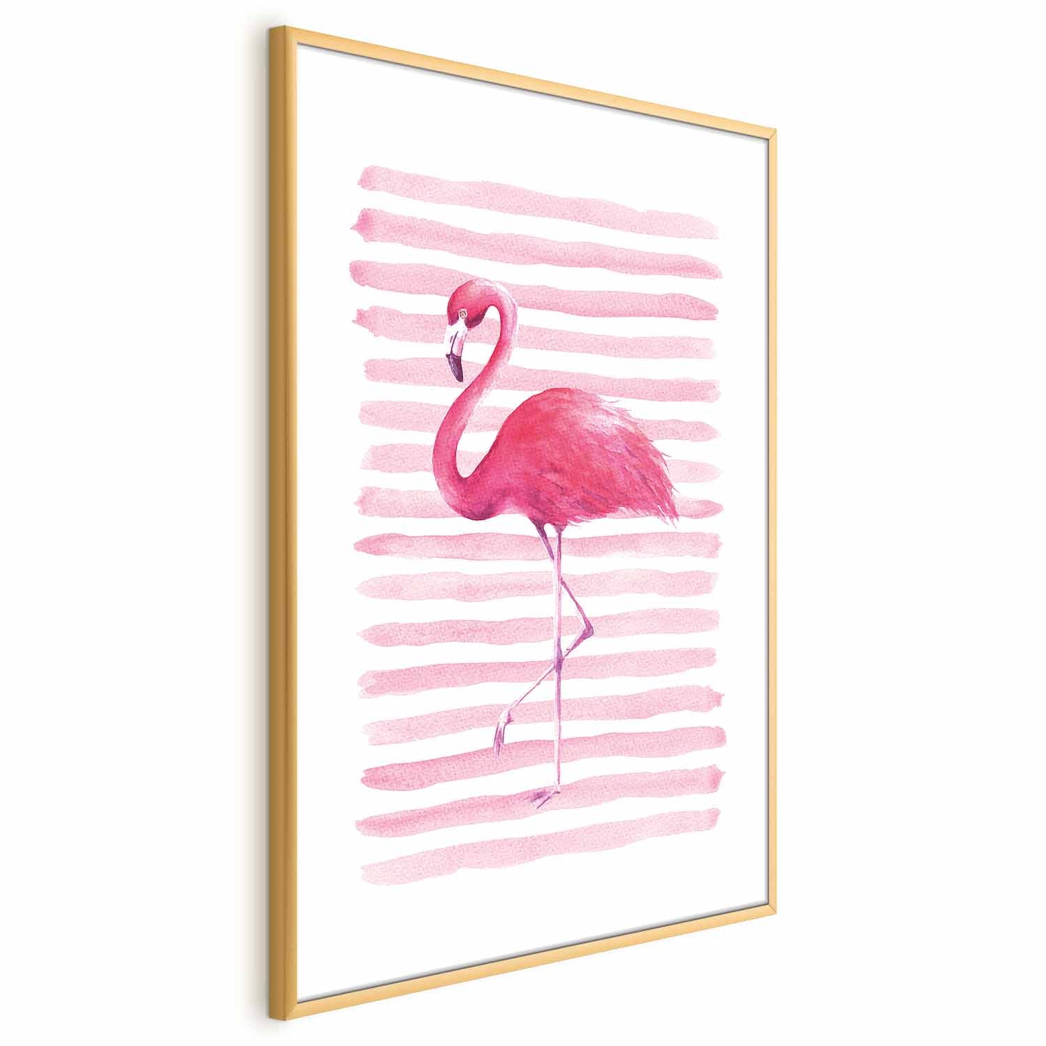 Flamingo Stripes Kids Poster
