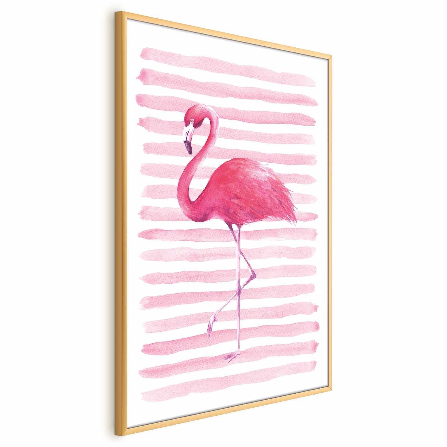 Flamingo Stripes Kids Poster