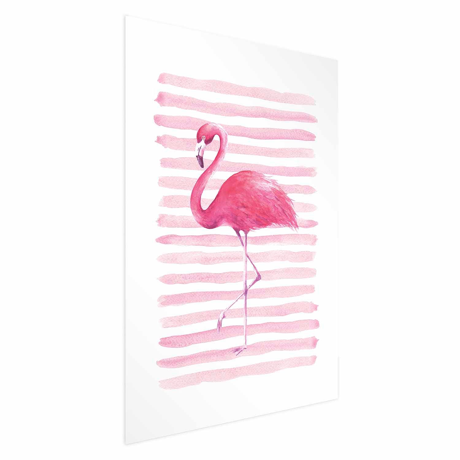 Flamingo Stripes Kids Poster