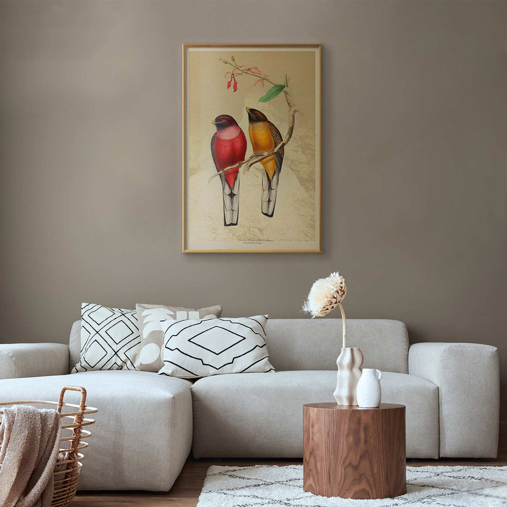Birds on a Branch Nature Poster