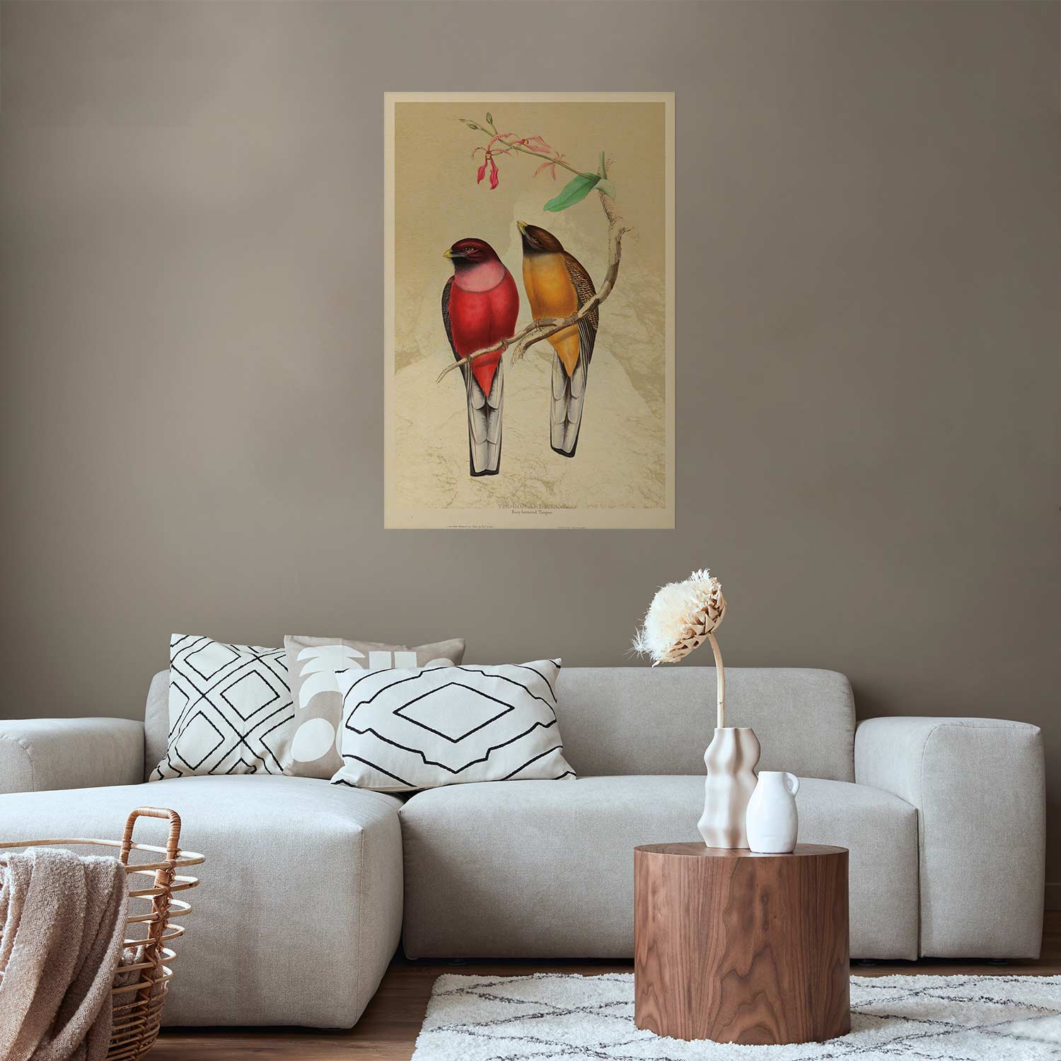 Birds on a Branch Nature Poster