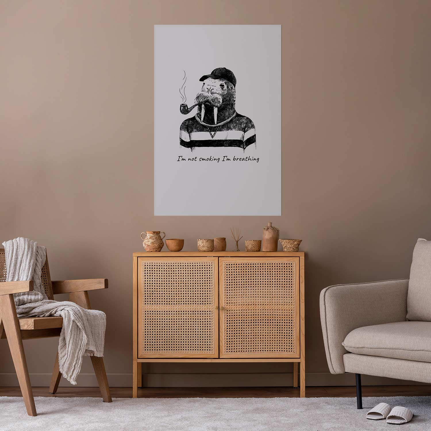 I'm Not Smoking Funny Animal Quote Poster