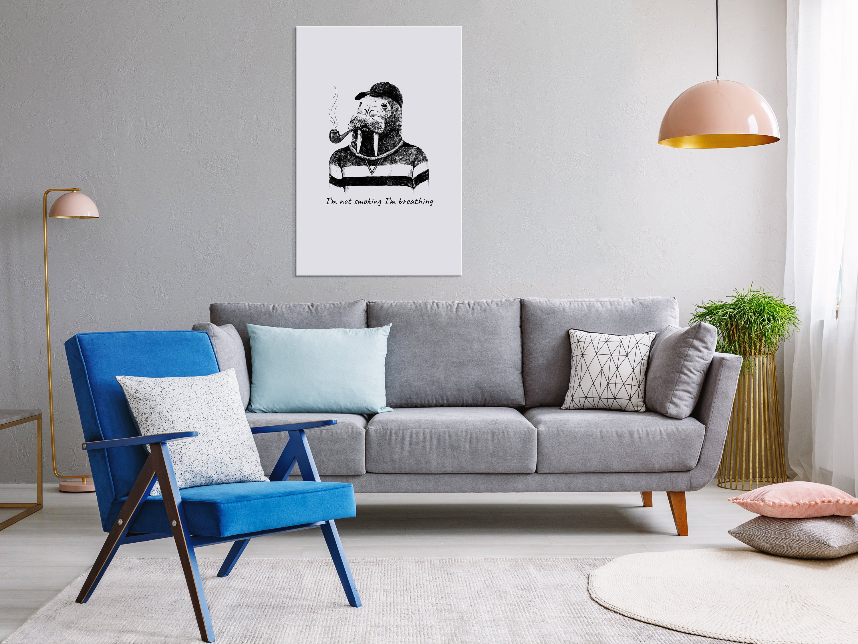 Canvas Print - I'm Not Smoking. I'm Breathing (1 Part) Vertical