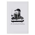 Smoking Sea Turtle Animals Canvas Print