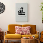 Smoking Sea Turtle Animals Canvas Print