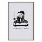 Smoking Sea Turtle Animals Canvas Print