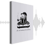 Smoking Sea Turtle Animals Canvas Print