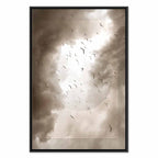Birds in Clouds Nature Canvas Print