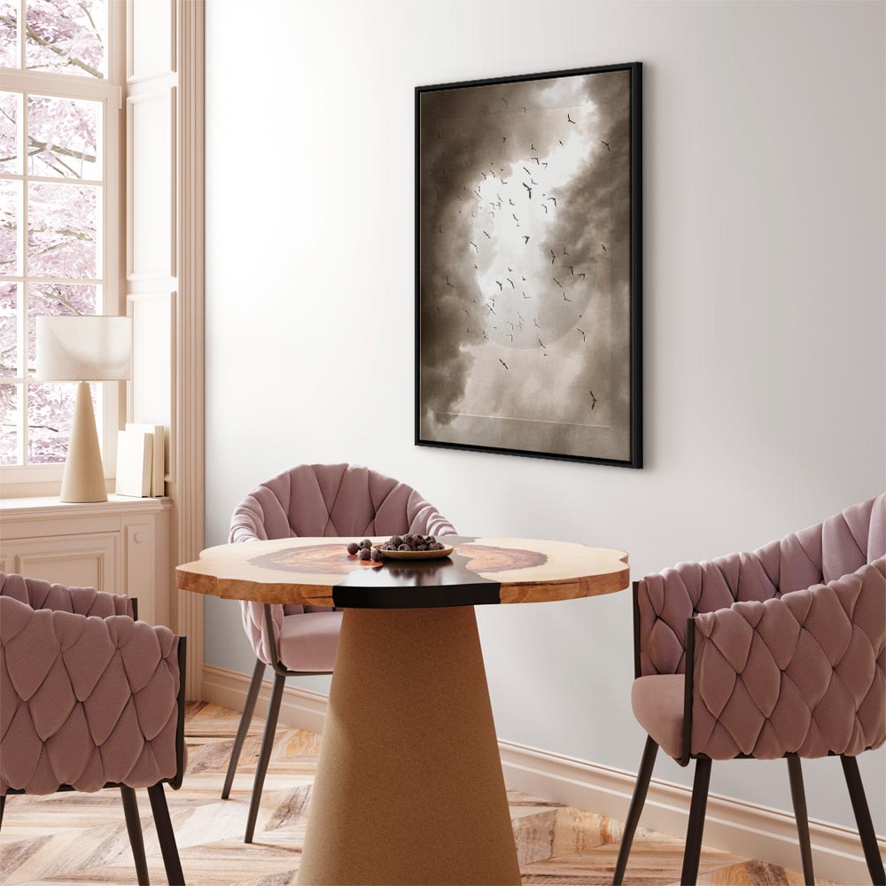 Birds in Clouds Nature Canvas Print