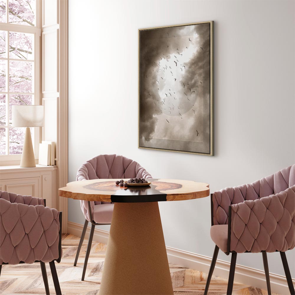 Birds in Clouds Nature Canvas Print