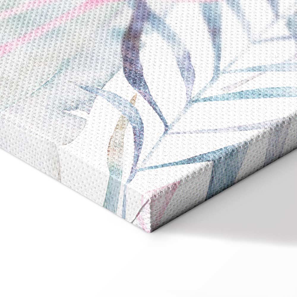 Tropical Flamingo Watercolor Canvas Print