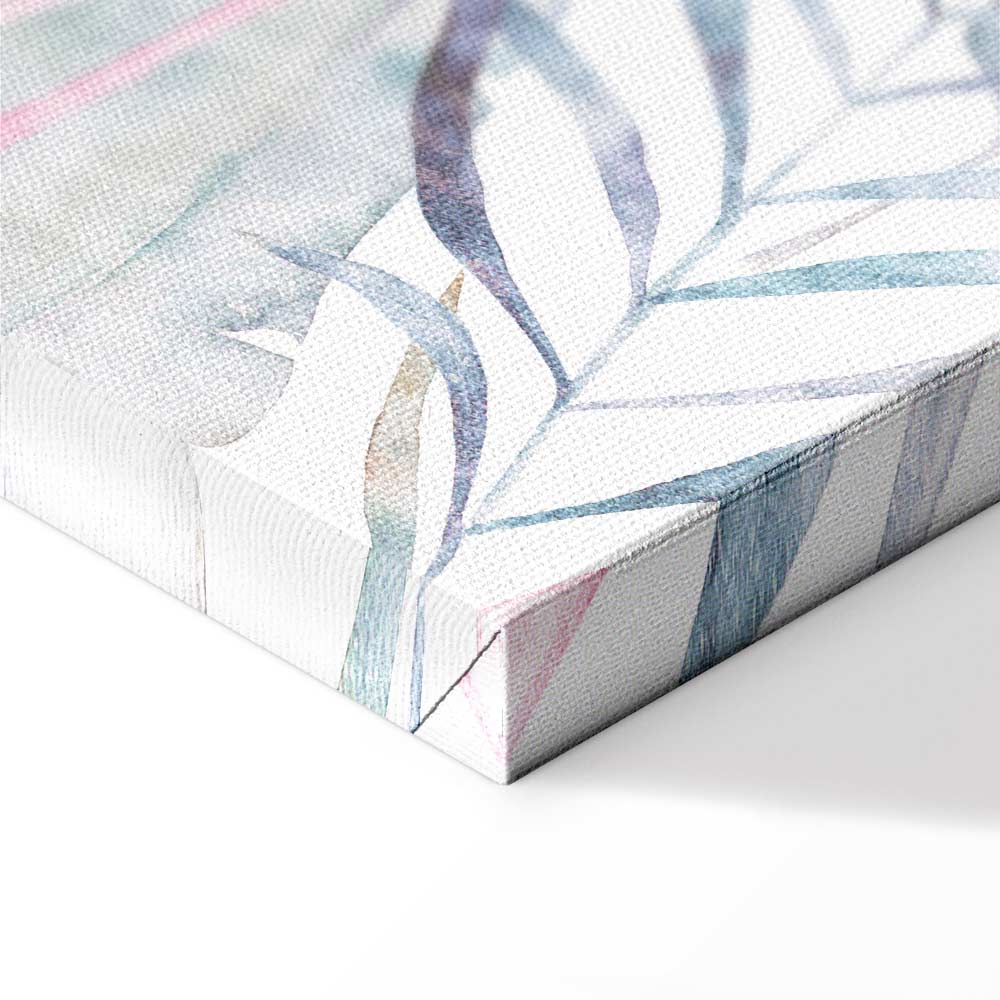 Tropical Flamingo Watercolor Canvas Print