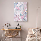 Tropical Flamingo Watercolor Canvas Print