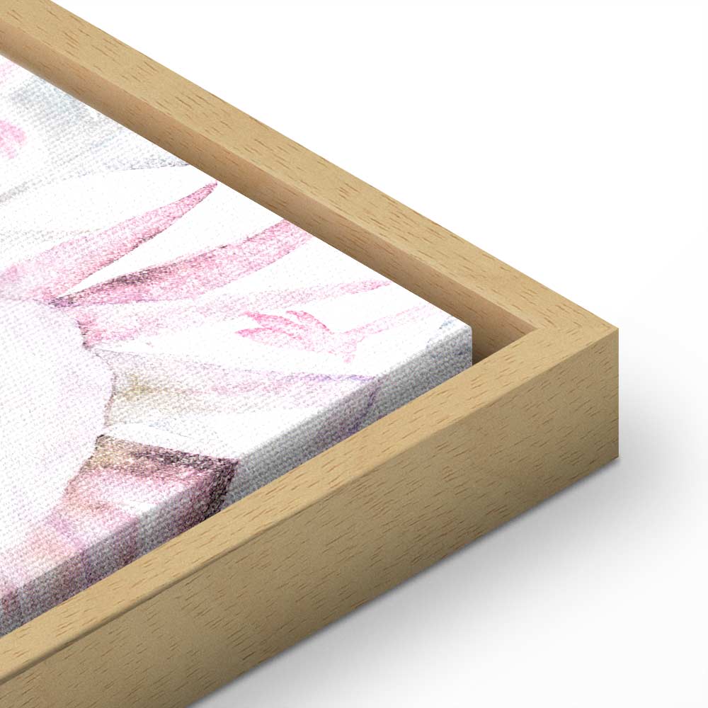 Tropical Flamingo Watercolor Canvas Print