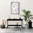 Tropical Flamingo Watercolor Canvas Print