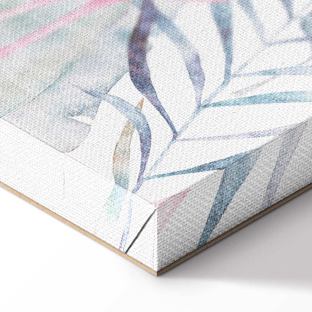 Tropical Flamingo Watercolor Canvas Print