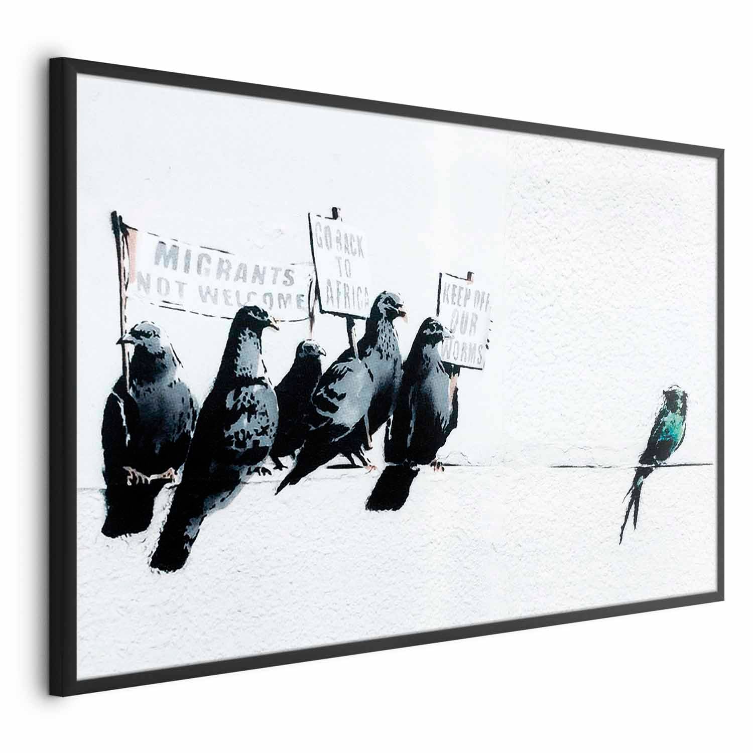 Xenophobic Pigeons Street Art Poster