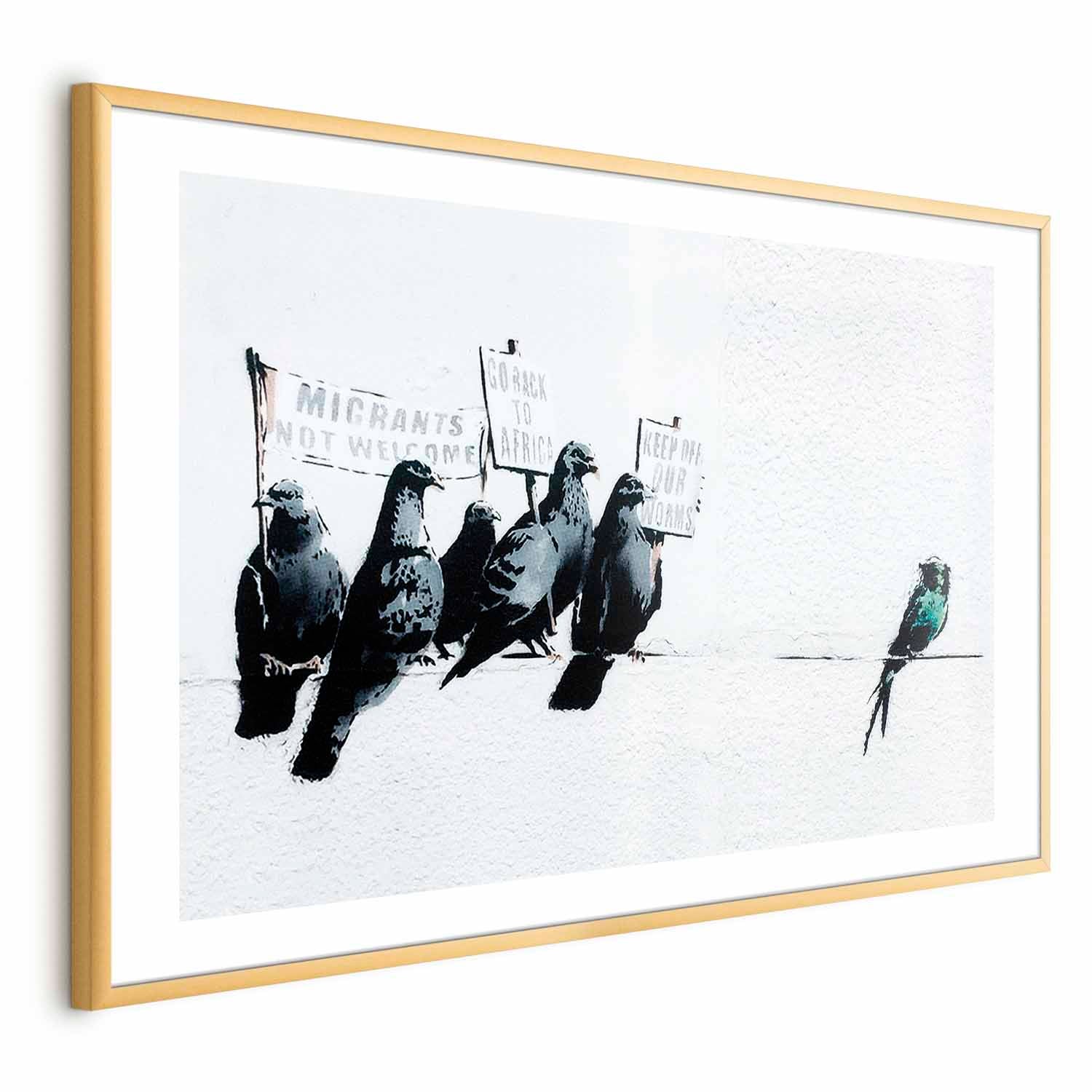 Xenophobic Pigeons Street Art Poster