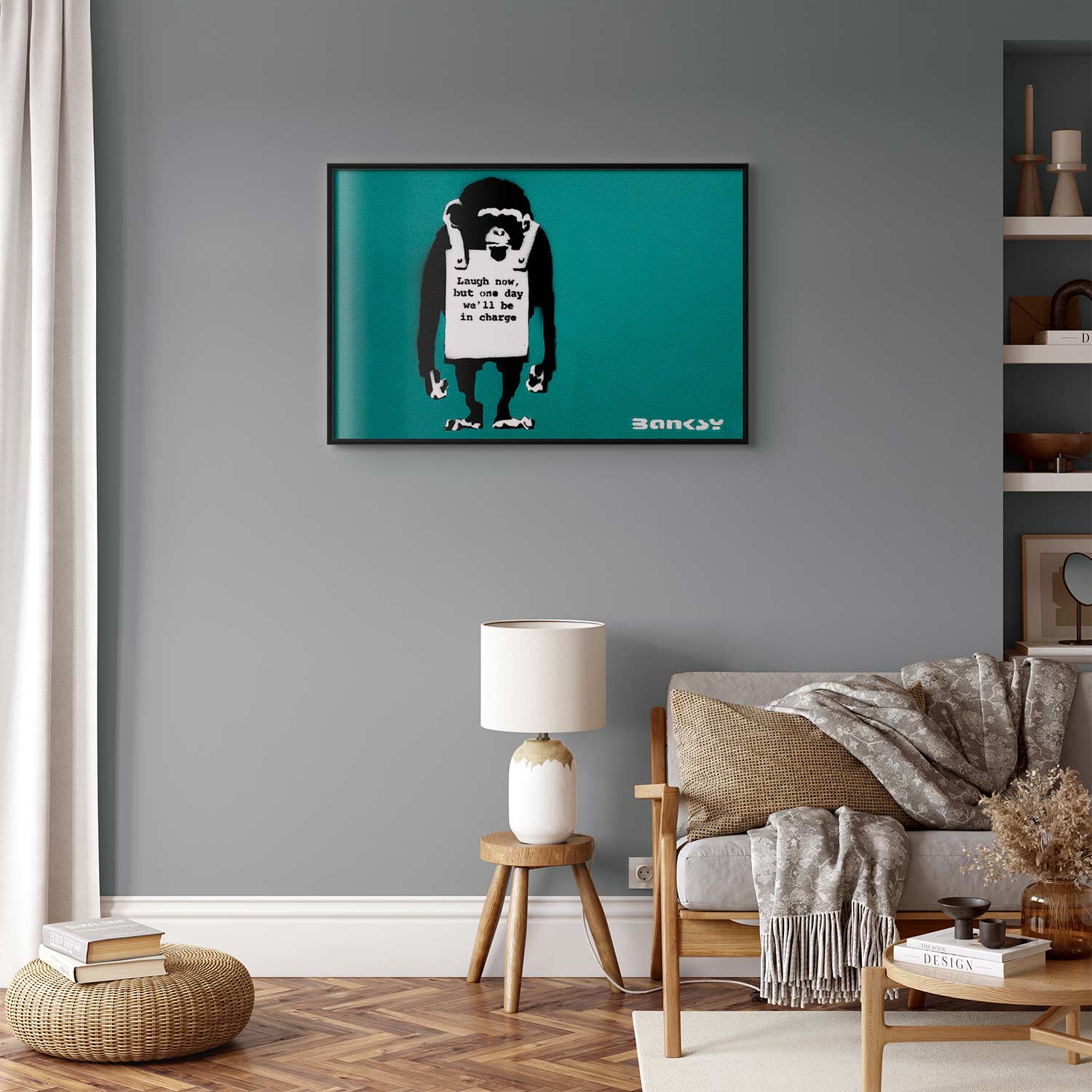 Evil Monkey Graffiti Street Art Poster