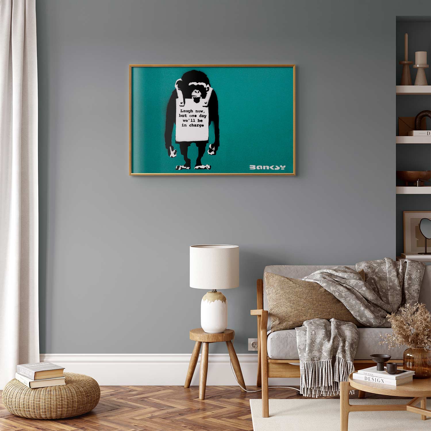 Evil Monkey Graffiti Street Art Poster