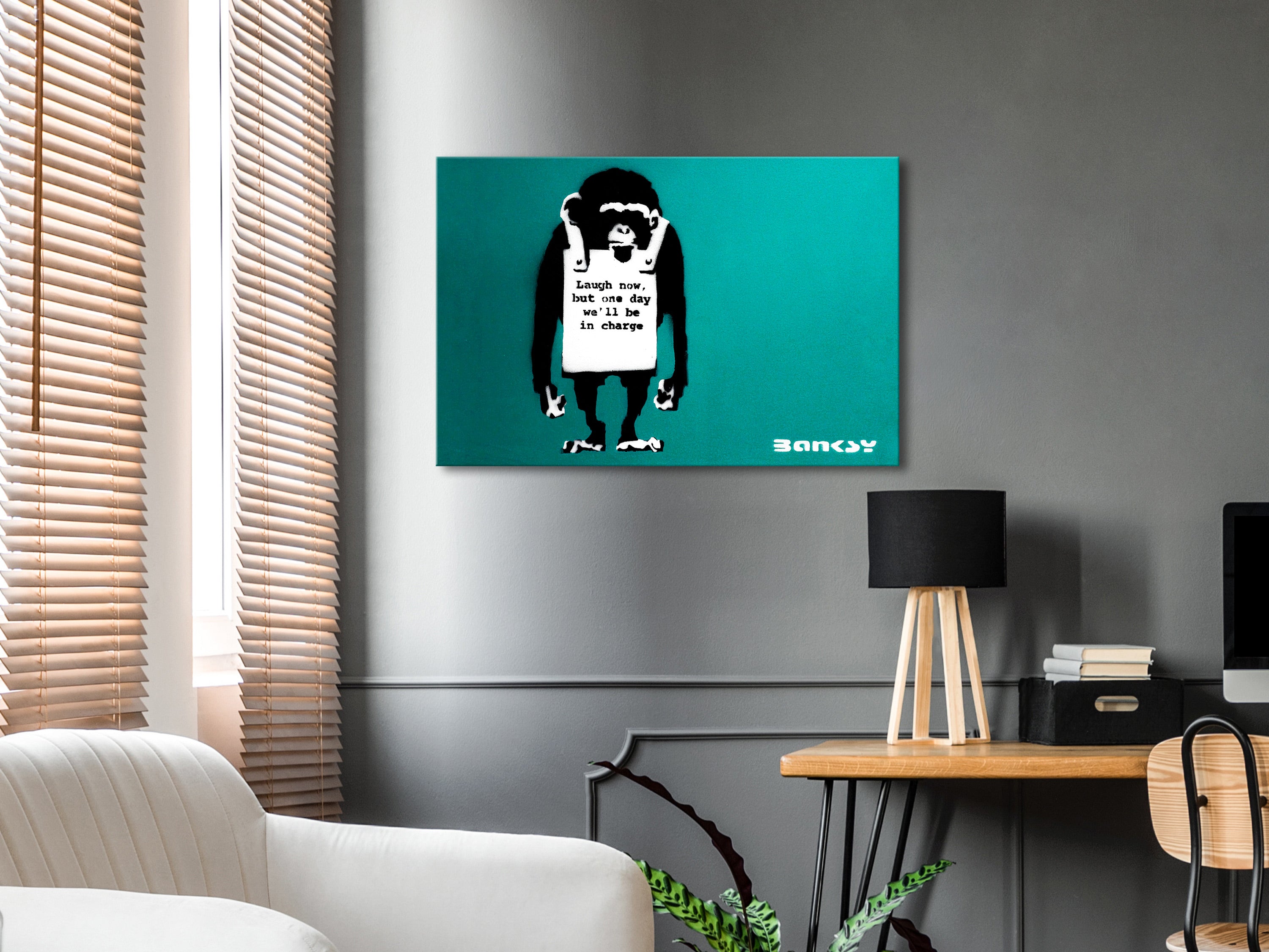Canvas Print Vertical Angry Monkey (1 Part)