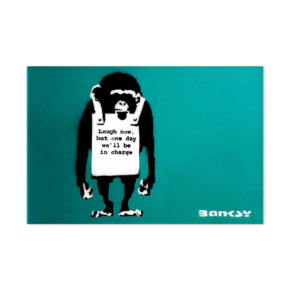 Angry Monkey Graffiti Vertical Canvas Print