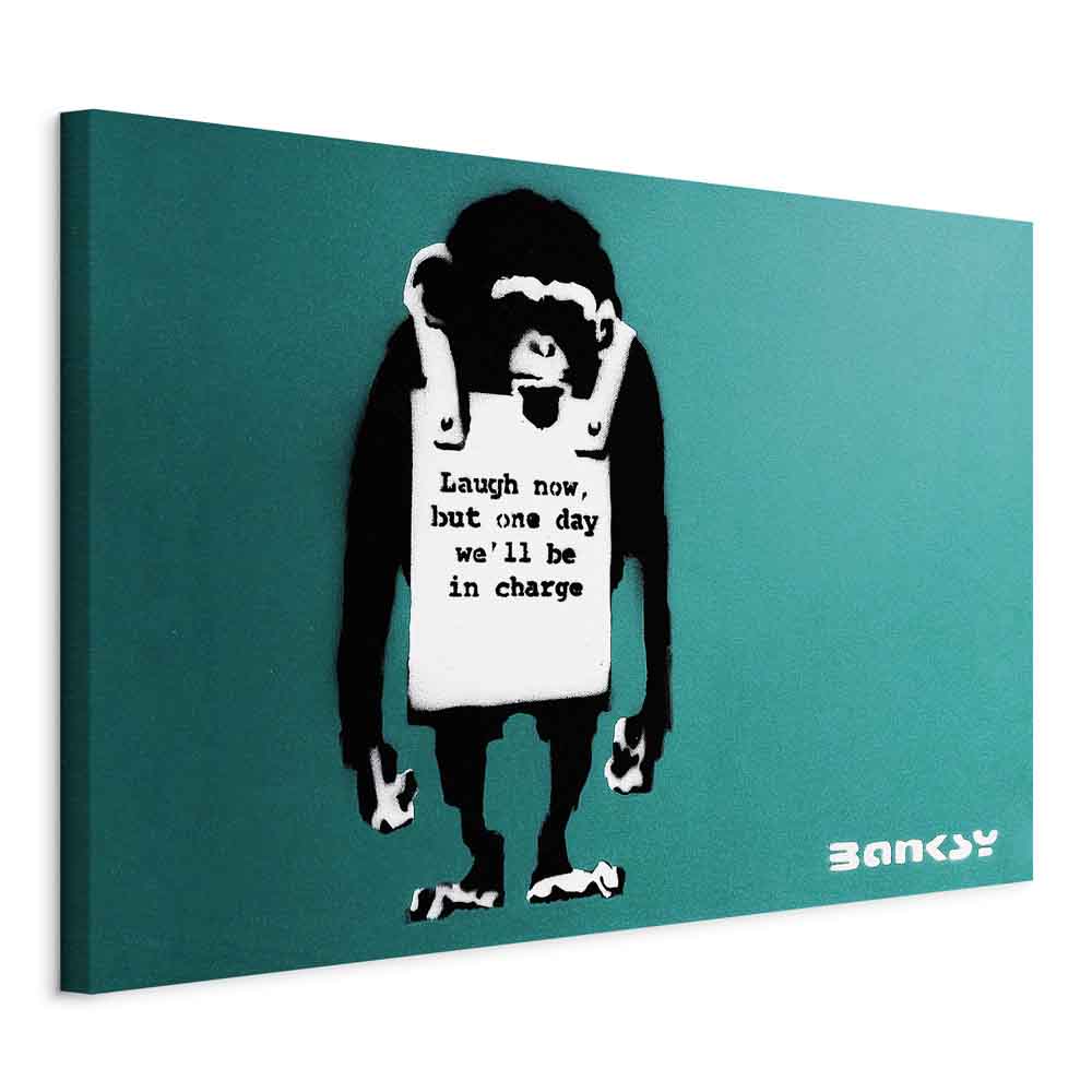 Angry Monkey Graffiti Vertical Canvas Print