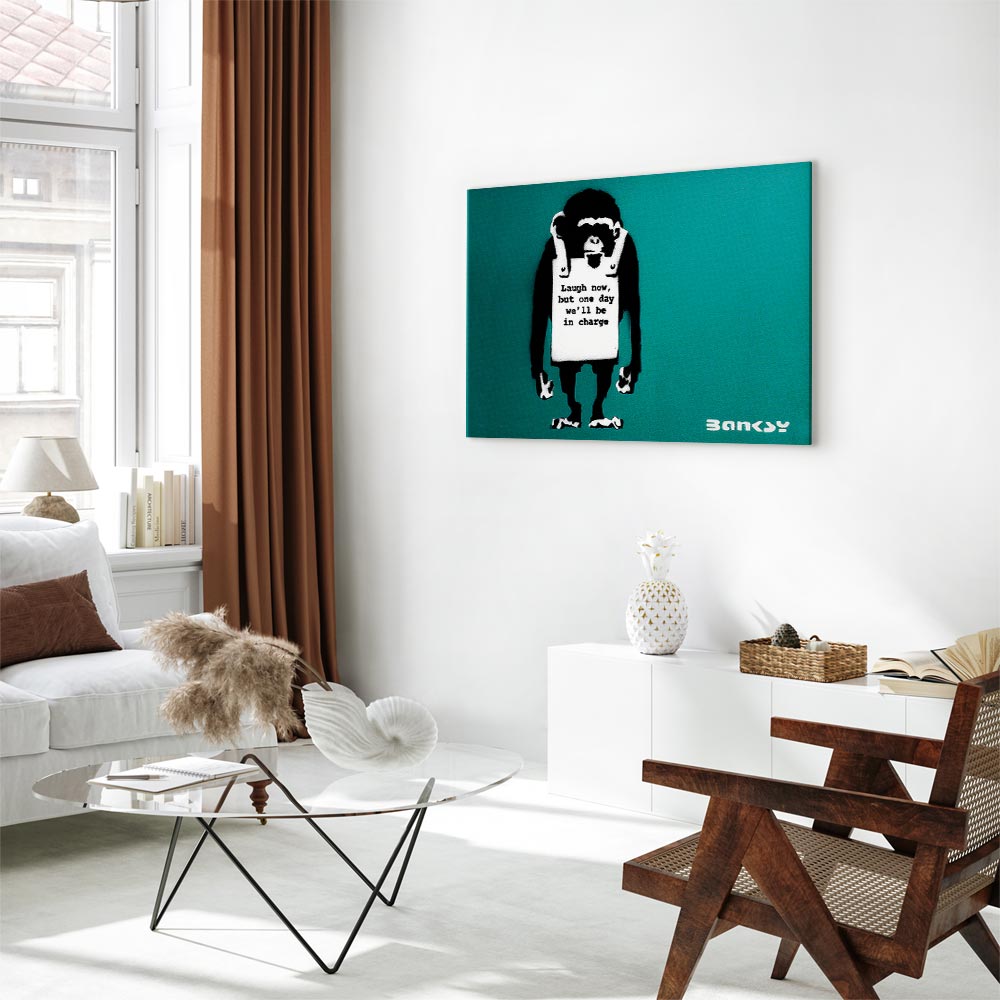 Angry Monkey Graffiti Vertical Canvas Print