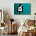 Angry Monkey Graffiti Vertical Canvas Print