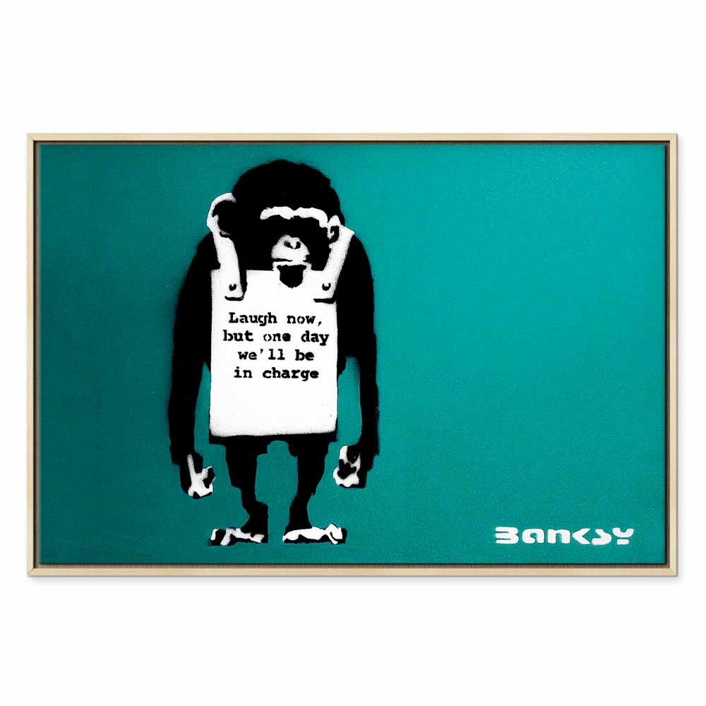 Angry Monkey Graffiti Vertical Canvas Print