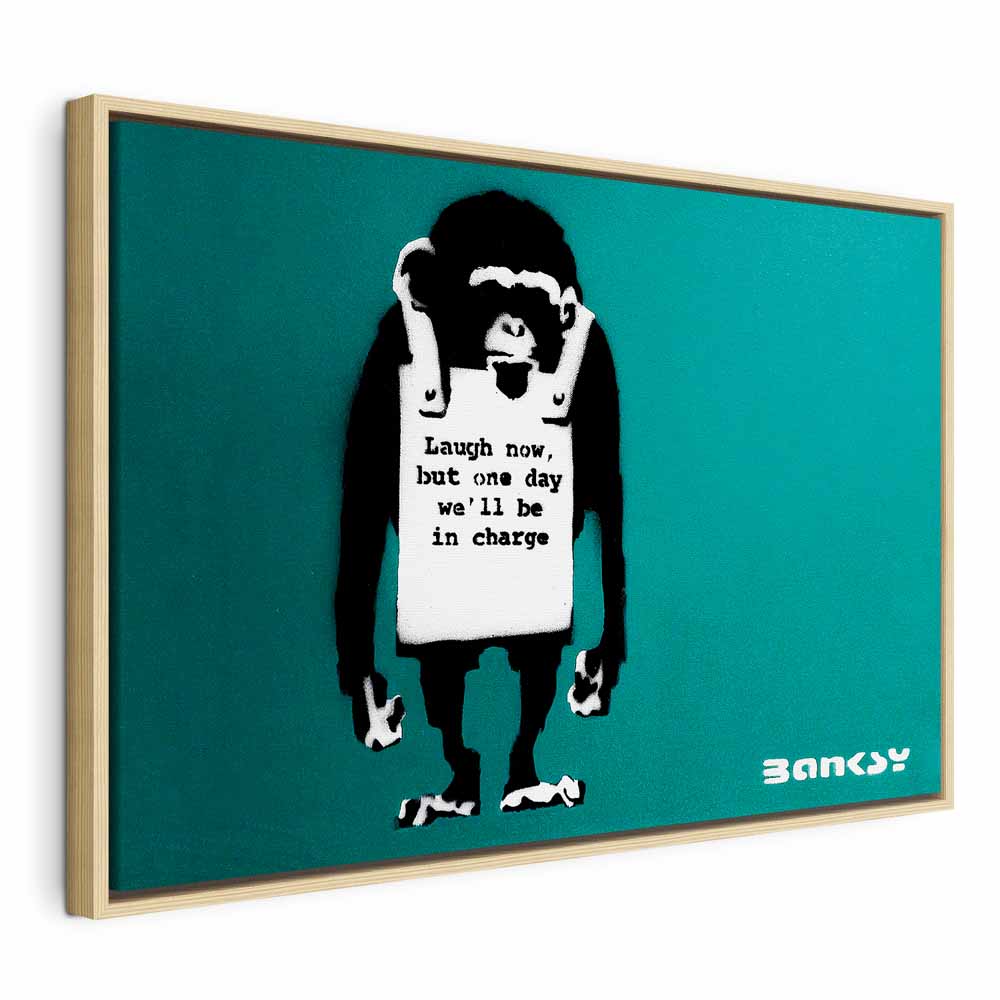 Angry Monkey Graffiti Vertical Canvas Print
