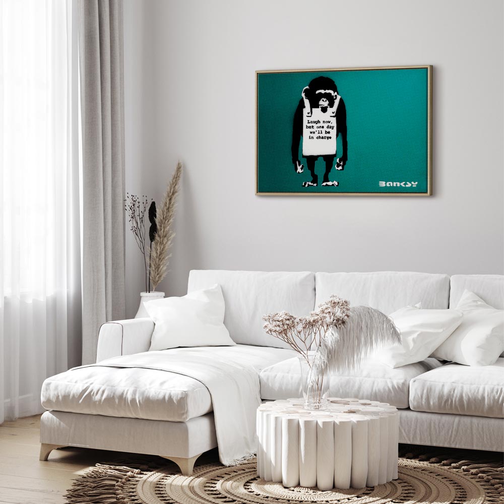 Angry Monkey Graffiti Vertical Canvas Print