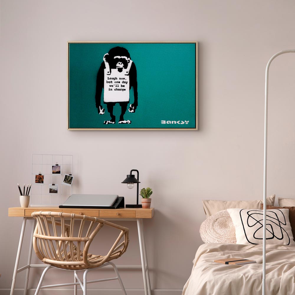 Angry Monkey Graffiti Vertical Canvas Print