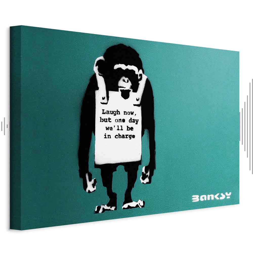 Angry Monkey Graffiti Vertical Canvas Print