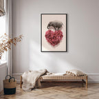 Elephant Amid Pink Flowers Animal Canvas Print