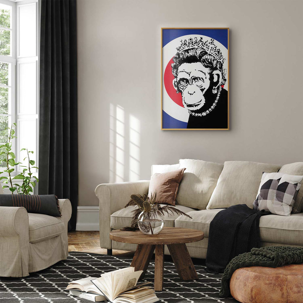 Monkey Queen Street Art Poster