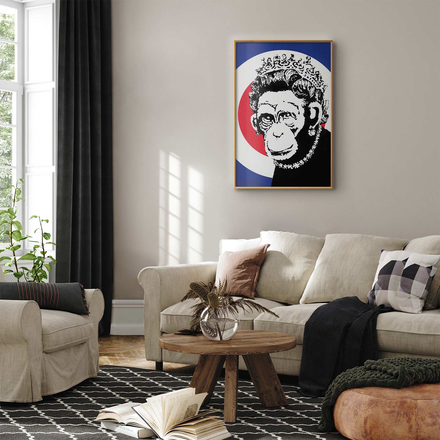 Monkey Queen Street Art Poster